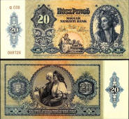 *20 maďarských pengő Maďarsko 1941, P109 UNC - Kliknutím na obrázok zatvorte -
